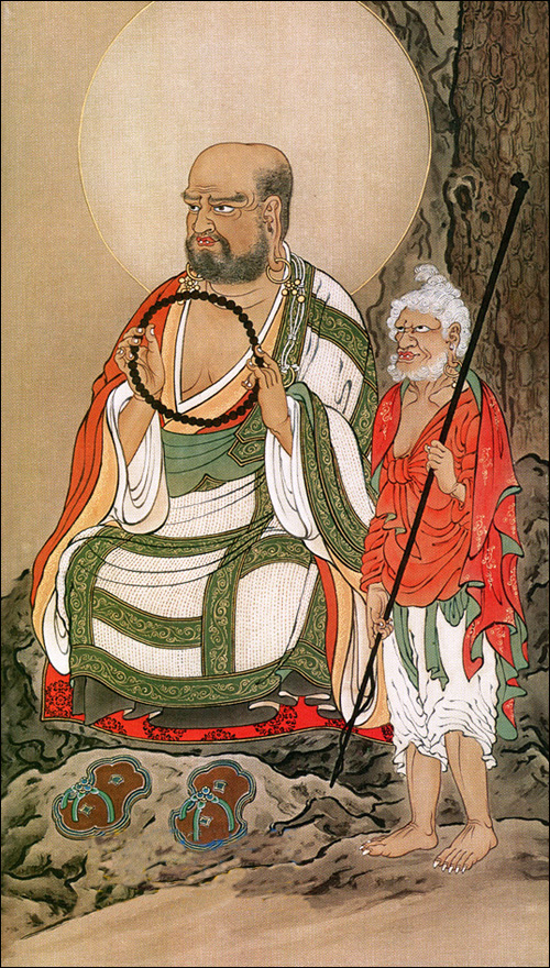 精美的敦煌壁画《十六罗汉图》