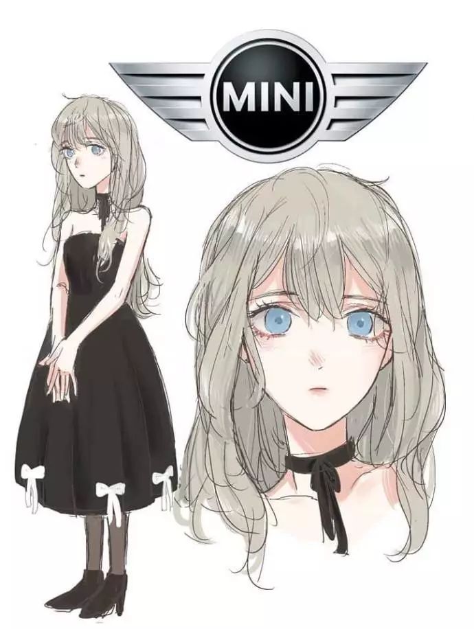 画师将汽车品牌变成美女，福特金发碧眼，宝马看着像女高管