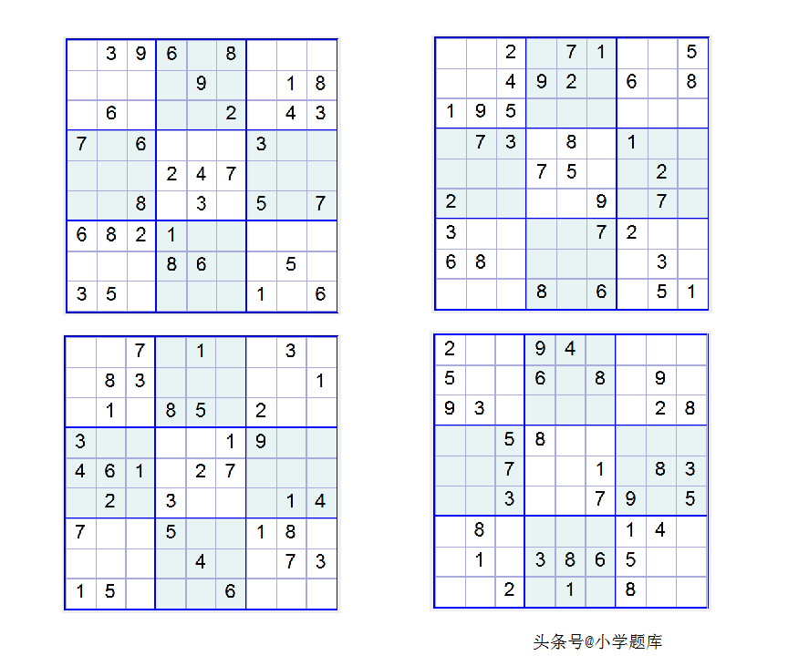 数独训练题目入门（数独游戏题目100题）