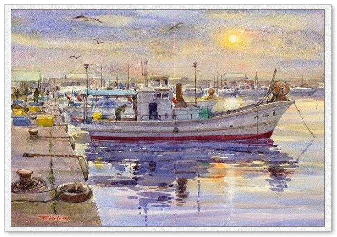 东亚风情 -- 高崎尚昭水彩画