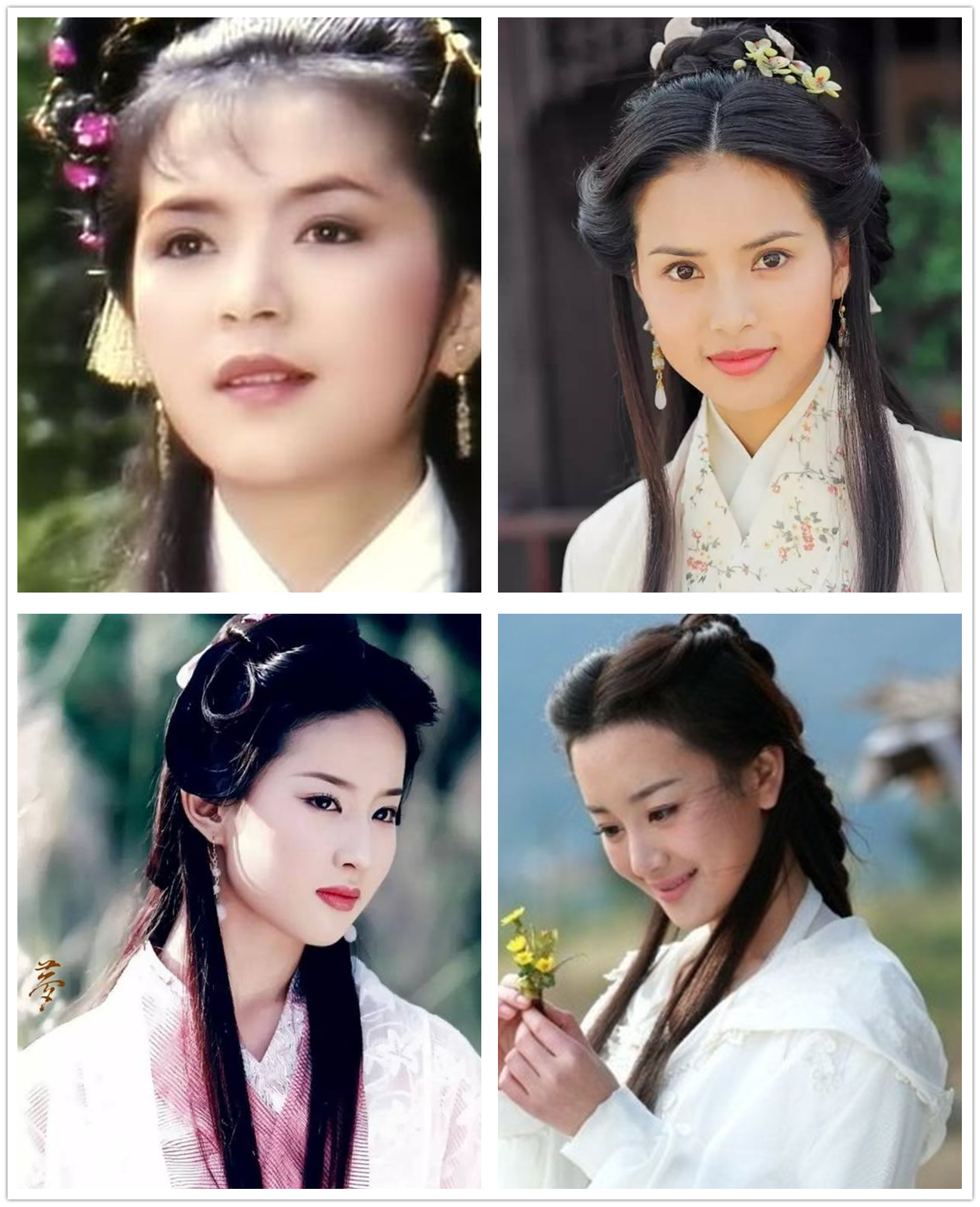 王语嫣,段正淳与李青萝的女儿,无崖子与李秋水的外孙女,与表哥慕容复