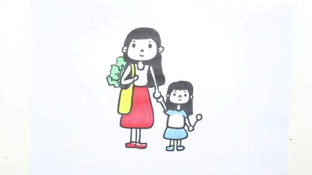 一分钟简笔画—跟我一起画妈妈