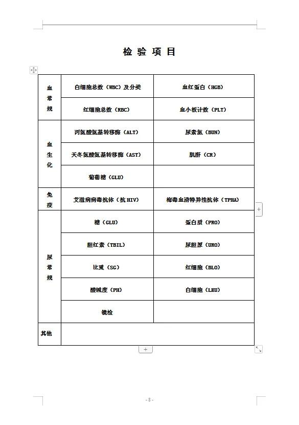 公务员体检都查什么？送你公务员标准体检表