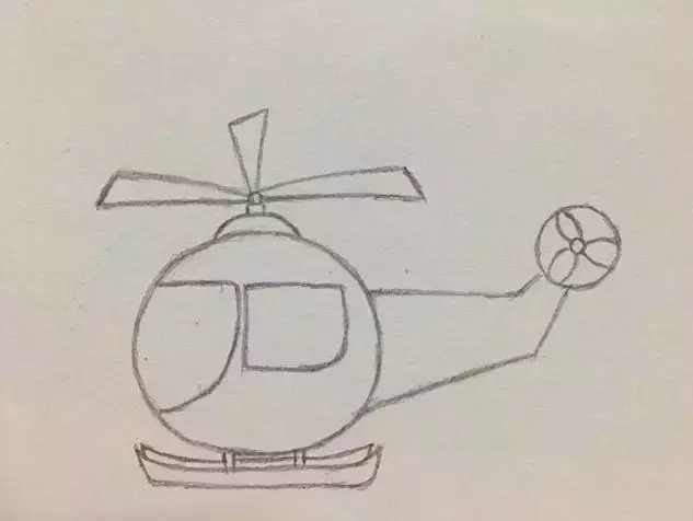 简笔画 | 炫酷的直升飞机绘画教程, 分分钟学会,收藏起来教孩子