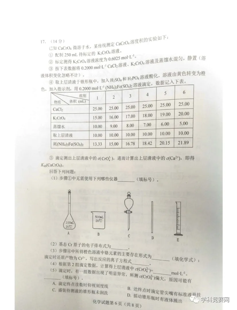 2021高中八省联考化学试卷，考完之后瑟瑟发抖，可下载打印