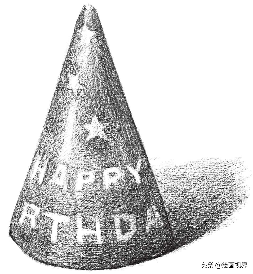 零基础几何体教程：分步骤讲解圆锥体画法，收藏起来临摹学习