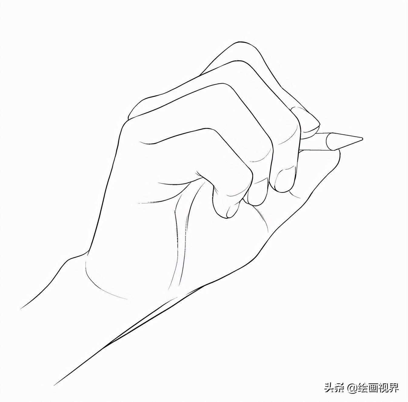 初学者怎么画手？从最基础的造型画起来，简单易学，收藏临摹学习