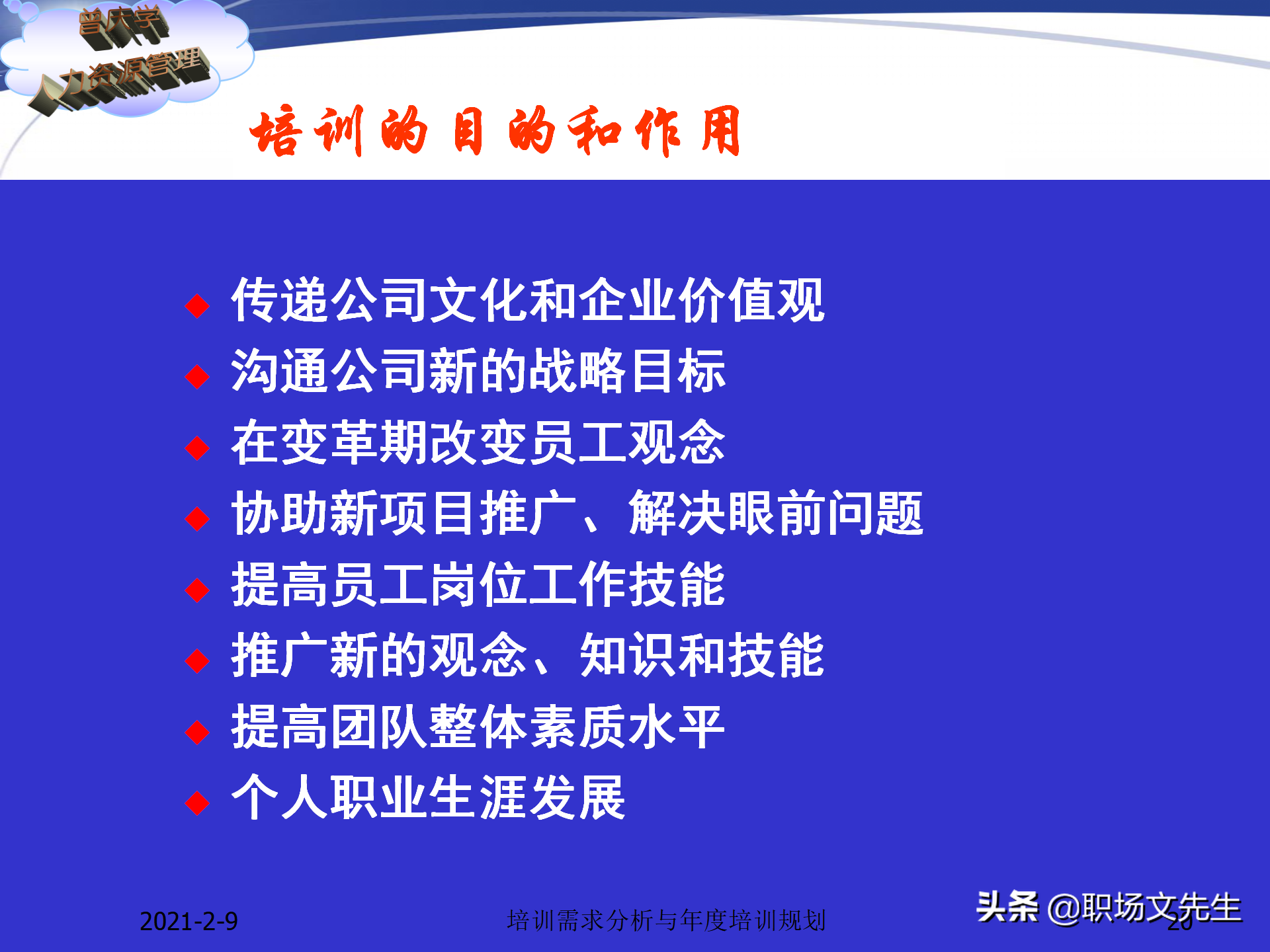 企业竞争的本质是人的竞争，142页培训需求分析与年度培训规划