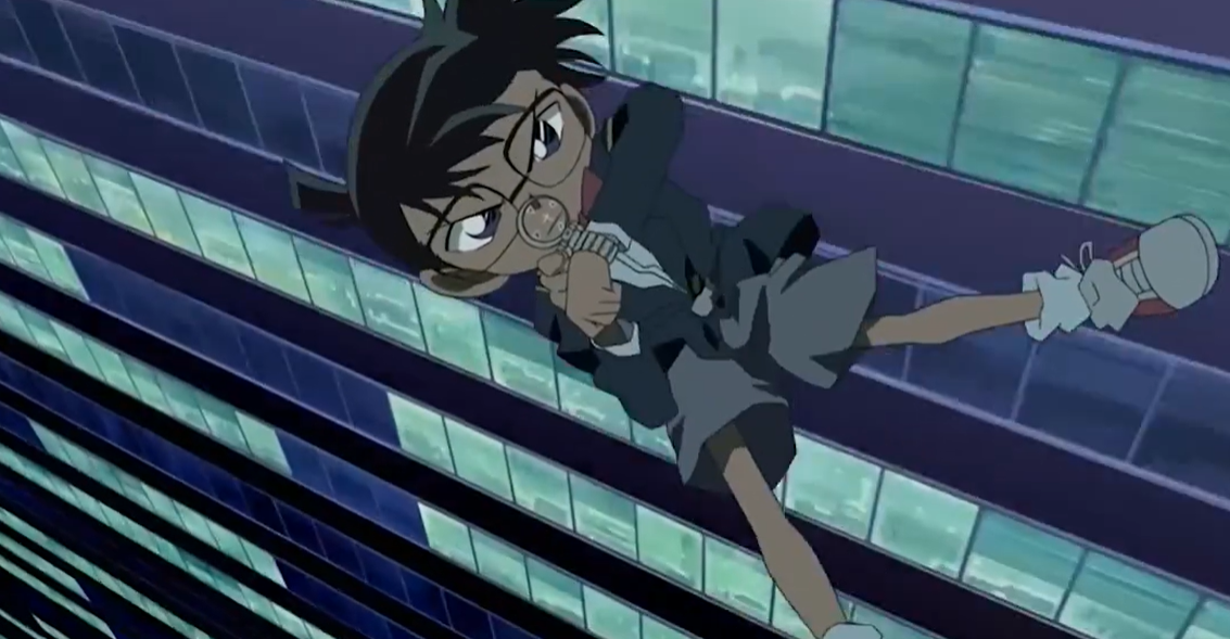 这事妙就妙在,后来剧情中,柯南又一次空中下坠时,基德还是毫不犹豫地