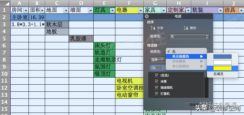 手把手教你做完美装修预算表