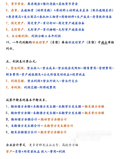 2021年最新会计必备公式大全，工作考证都能用，快来收藏备用哦