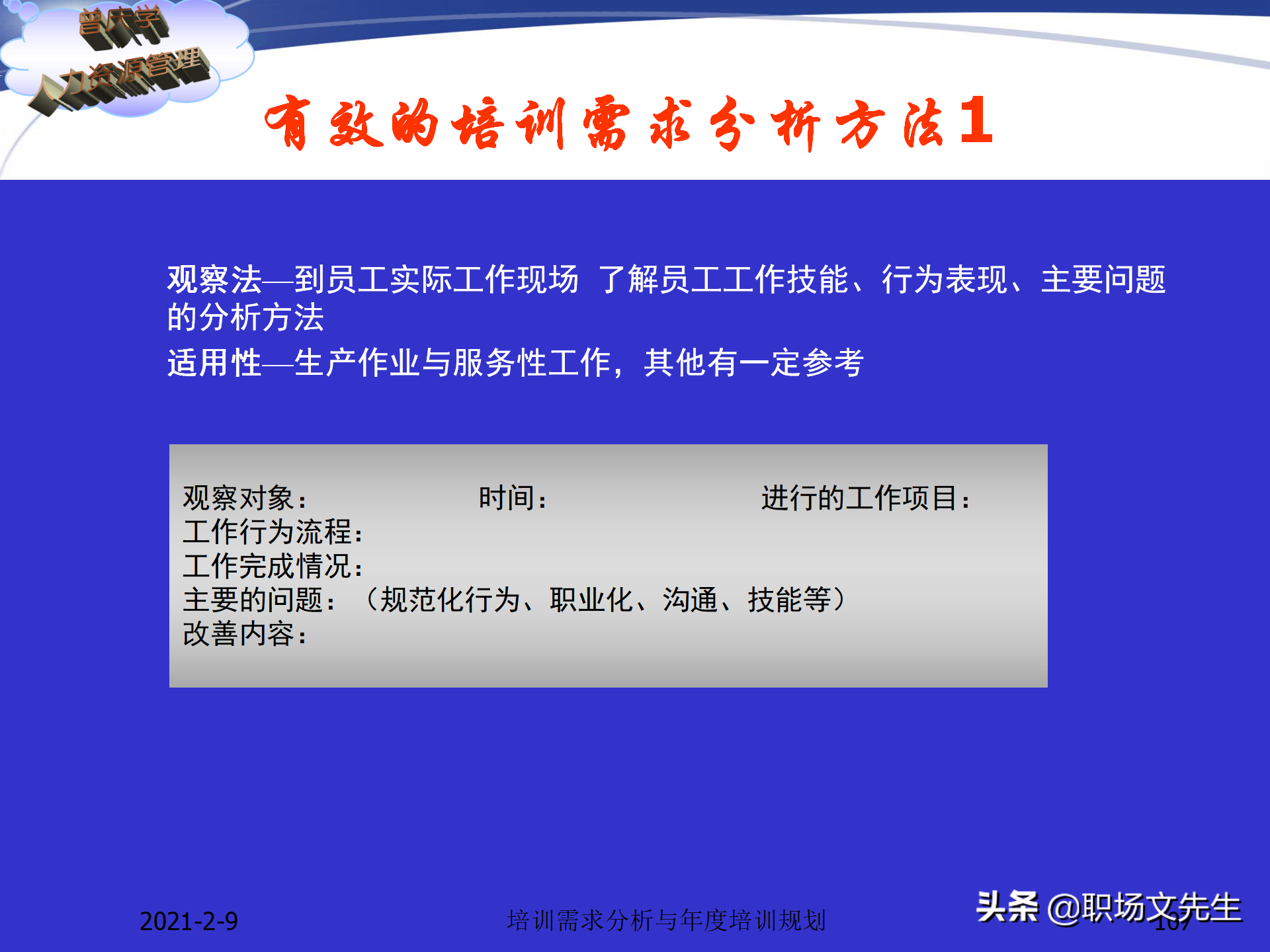 企业竞争的本质是人的竞争，142页培训需求分析与年度培训规划