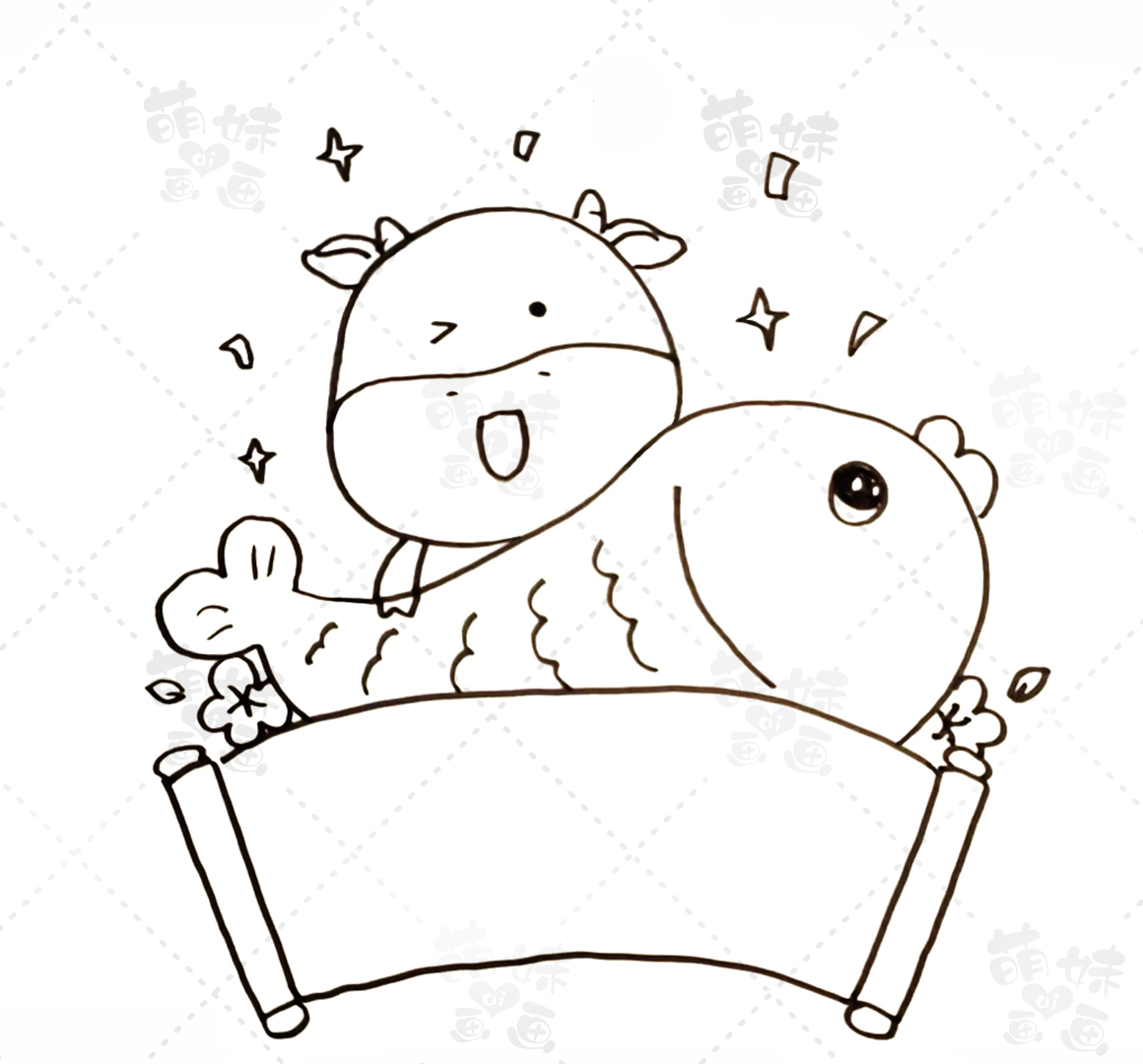 过年简笔画图片大全(5款不同难度的2021年春节主题画) - 赤虎壹号