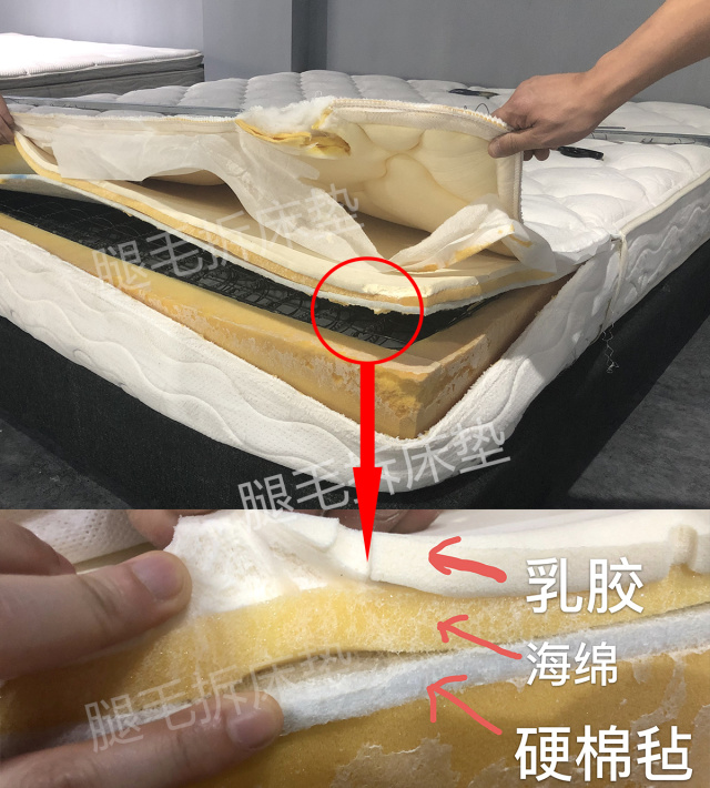 【拆床】篇11：席梦思慕思舒达丝涟等6大品牌床垫对比，持续更新