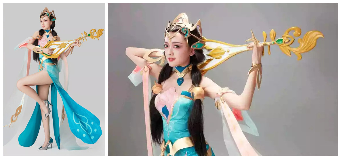 kpl官方女解说cos四大美女,个个腿长两米五,琪琪腿最黑灵儿最美