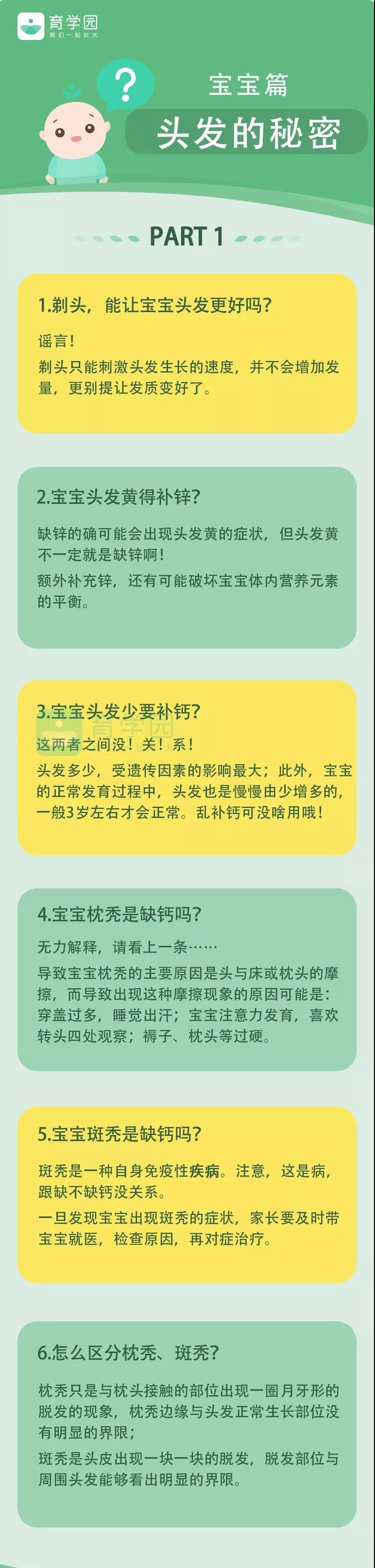 宝宝头发少、黄、枕秃……不补钙、不剃头，这几招让头发变好！