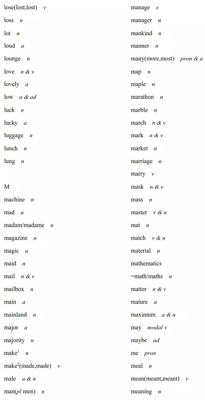 2020高考英语考试大纲正式发布！内附最新词汇表