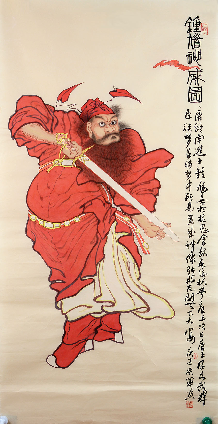 钟馗画像挂家里有什么讲究(最适合挂在客厅的画)