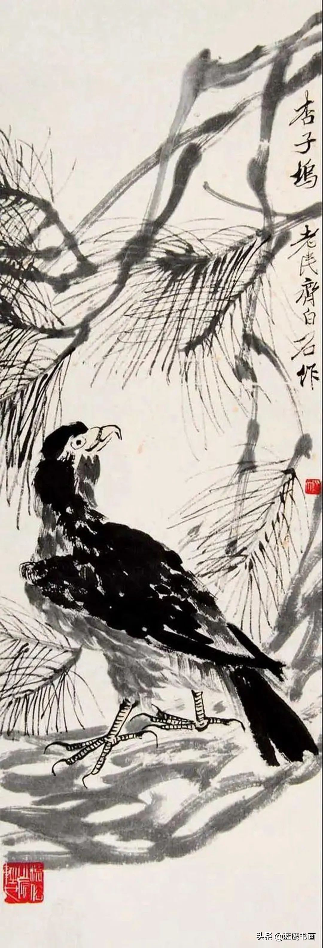 齐白石善于用墨，更善于用色，从而创造了独树一帜的新画风