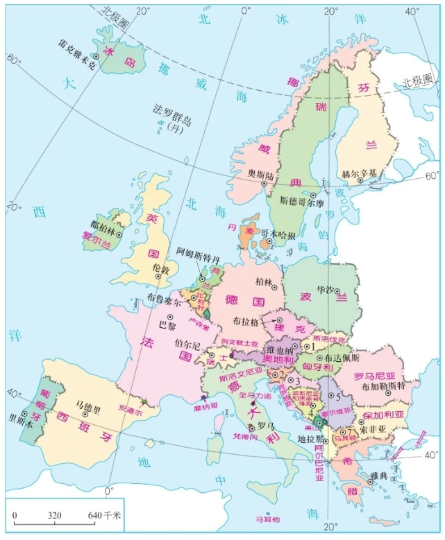 欧洲西部有哪些国家（填图记忆与测试欧洲西部）
