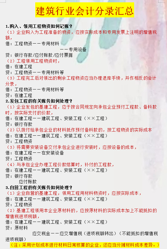 想要精通各行业的全盘账？请收好这50套各行业账务处理，收藏