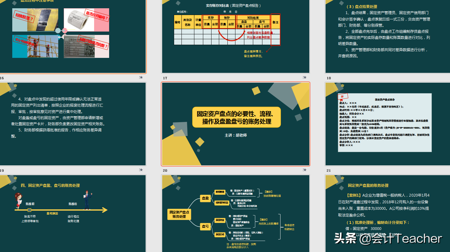 老会计精心汇编：固定资产盘点实操全流程，附盘盈盘亏账务处理