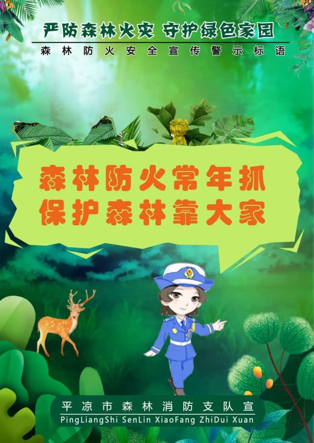 防火科普｜平凉森林消防提醒您这些森林防火宣传警句要牢记