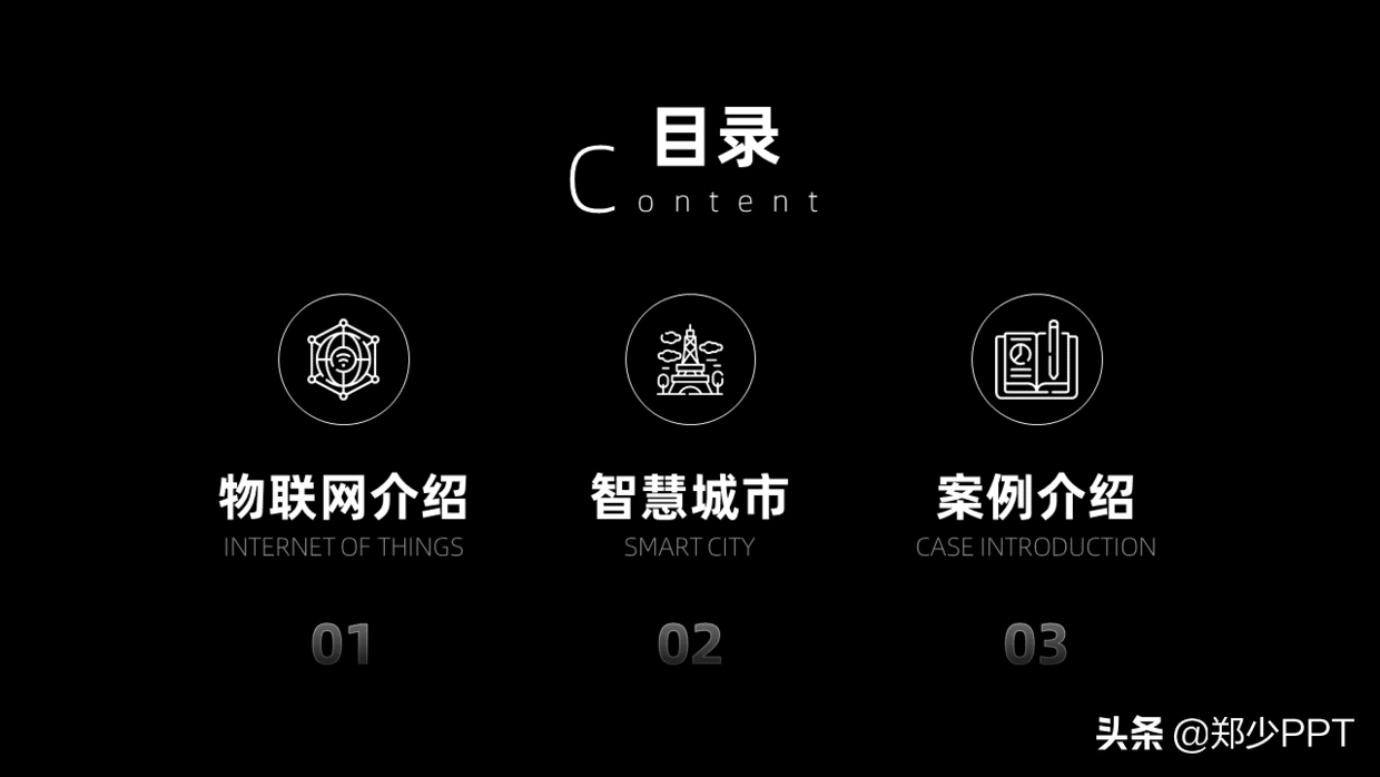 花了3个小时，修改了一份物联网+智慧城市PPT，效果真不错