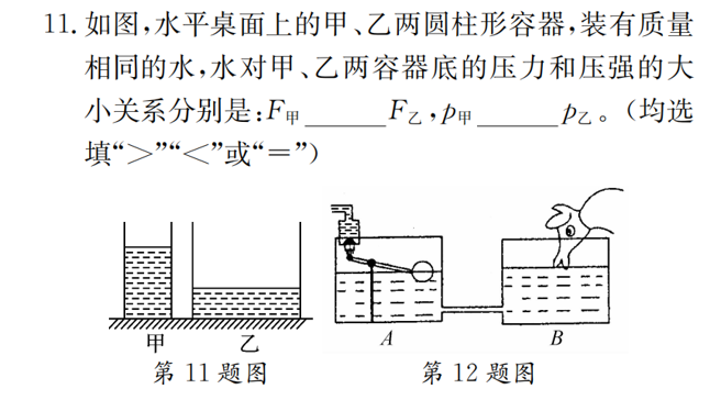 水的压力公式（初中物理液体压强知识梳理）