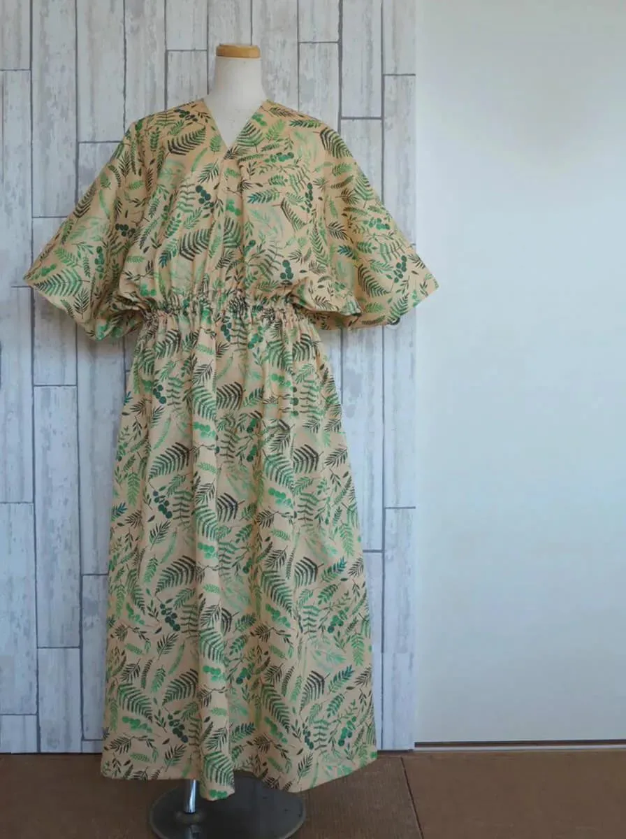 日式简裁丨无需纸样，可以直接缝制的卡夫坦连衣裙