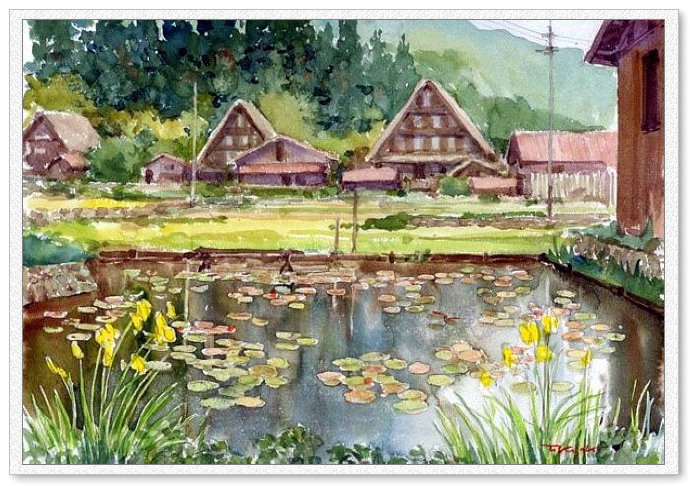 东亚风情 -- 高崎尚昭水彩画