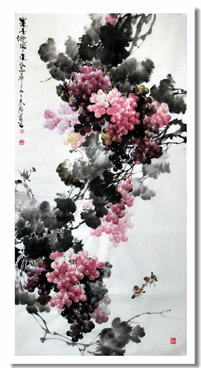 溢香流韵--赵太岭画葡萄