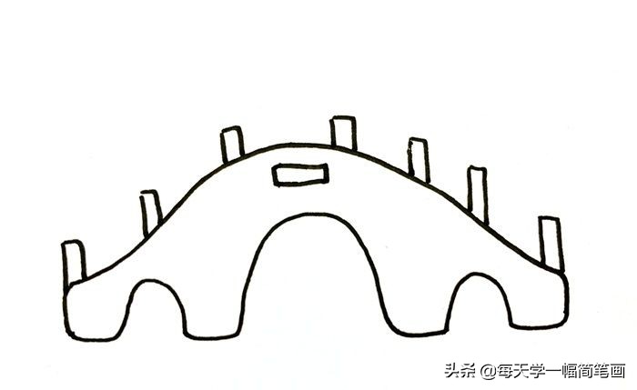 桥的简笔画儿童画(手把手教你画出简易版小桥)