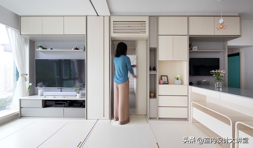兒童房室內設計到處暗藏玄機，生活才有如此樂趣，香港14 坪木質系機能親子宅
