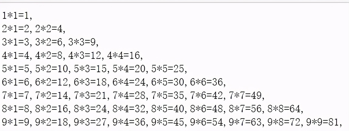 简单又有趣，在Python中快速输出乘法表
