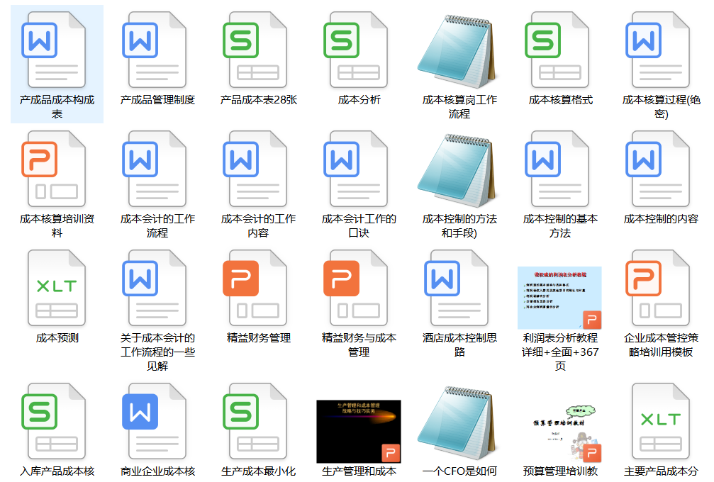 成本会计网课（成本会计财务培训资料汇总大全）