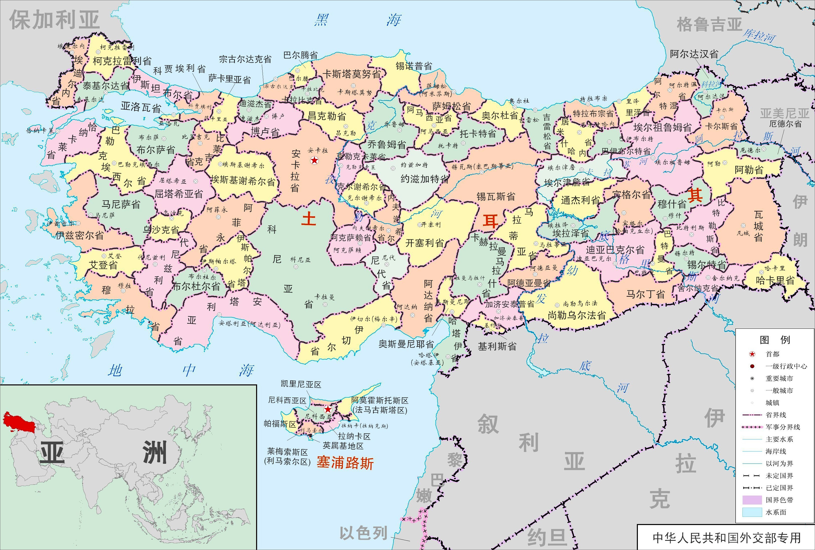 中东地图(中东地区三大霸主：伊朗、以色列、土耳其)