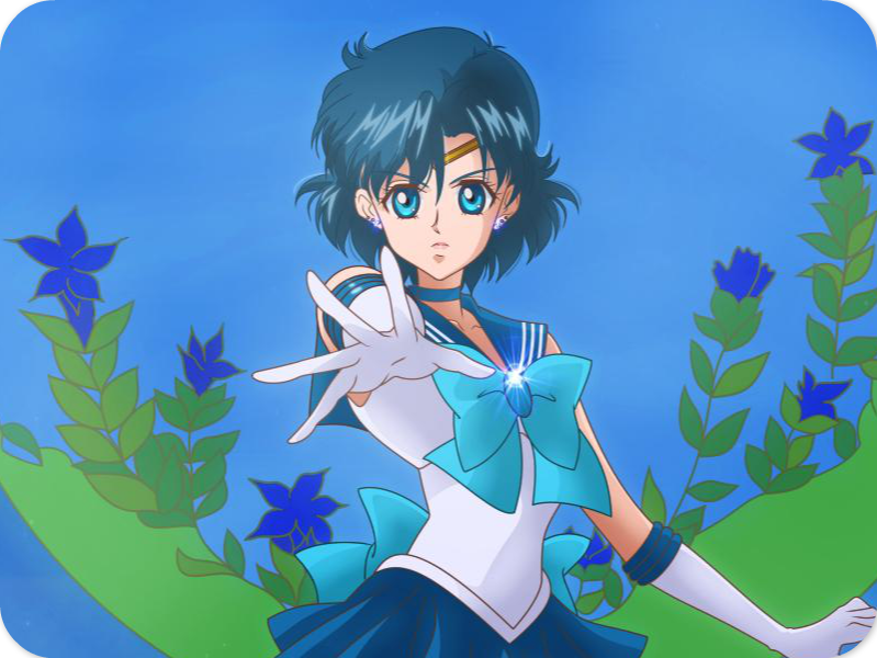 动漫美少女图片冰蓝色长发图片(盘点动漫作品中) - 赤虎壹号