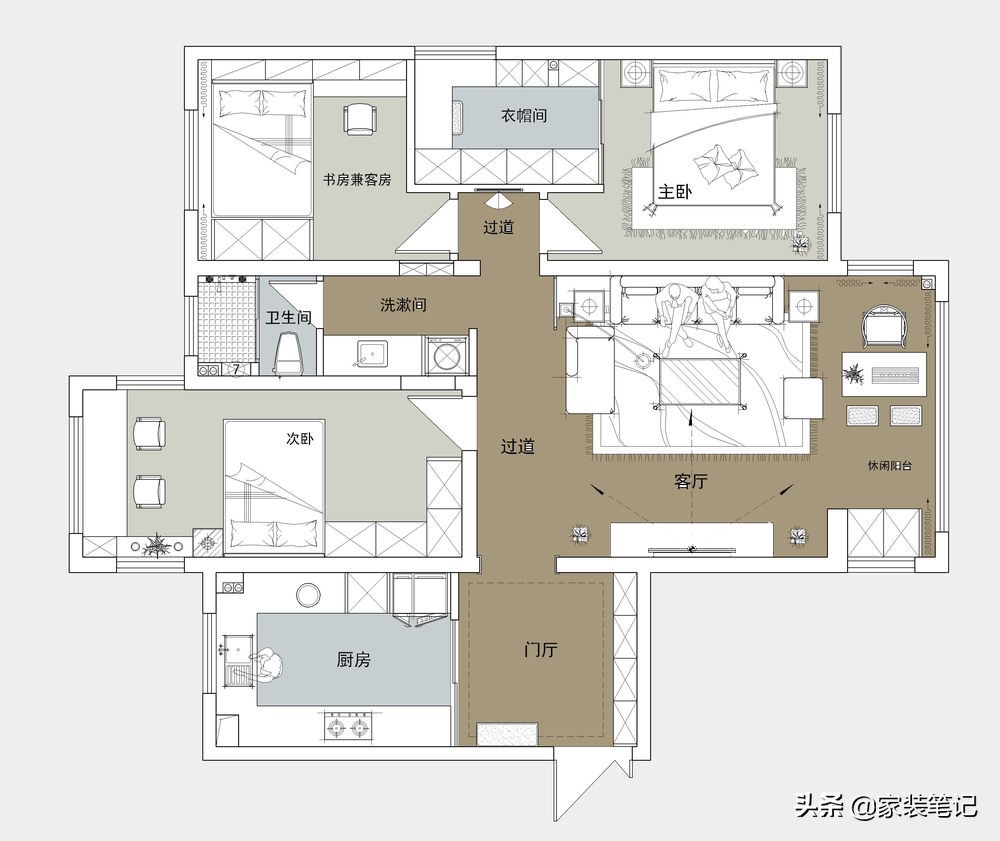 一个人的独居生活：不要餐厅，把厨房和门厅做大，入户大气又亮堂