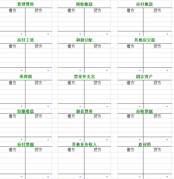 用过丁型账户吗？给你个自动计算的报表好好研究！