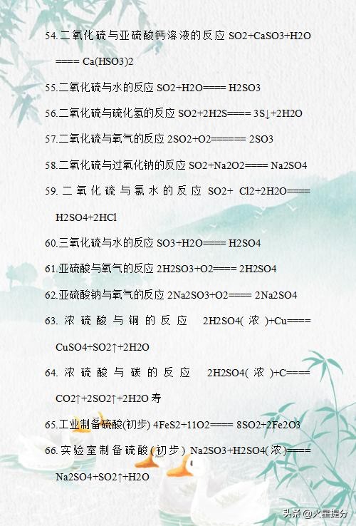 暑假必备：高一至高三化学方程式总结，背熟了，回回“拿”高分