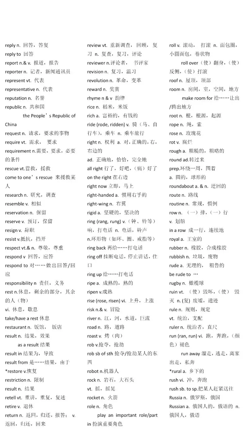 一轮复习丨高考英语常考「3500词」词汇表