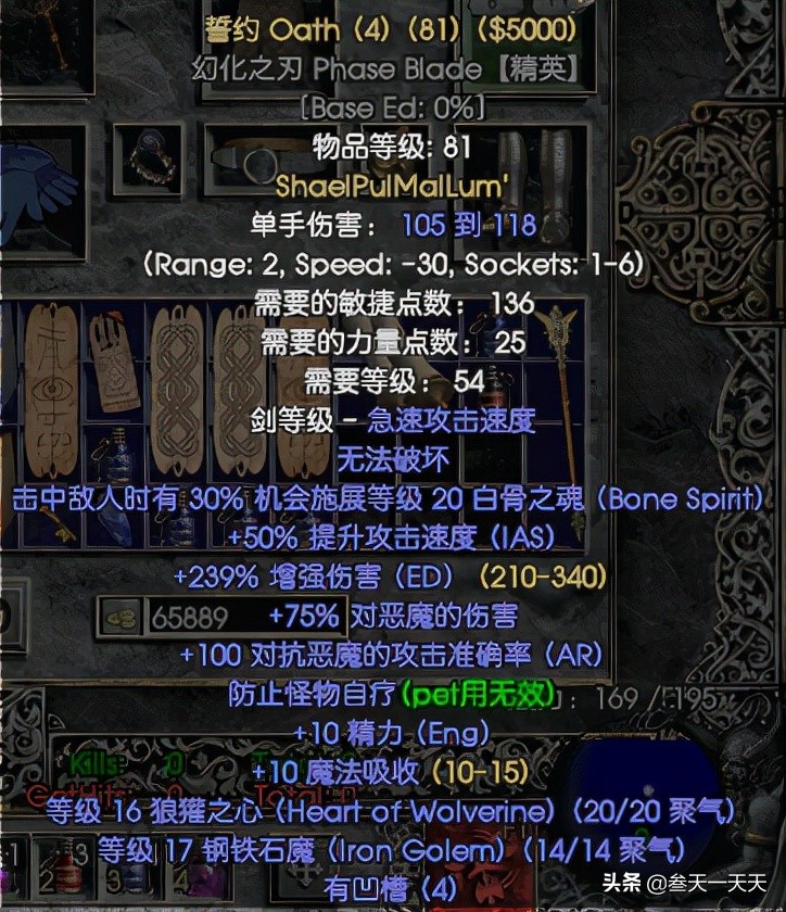 暗黑破坏神2：圣骑士装备选择与技能点分配思路