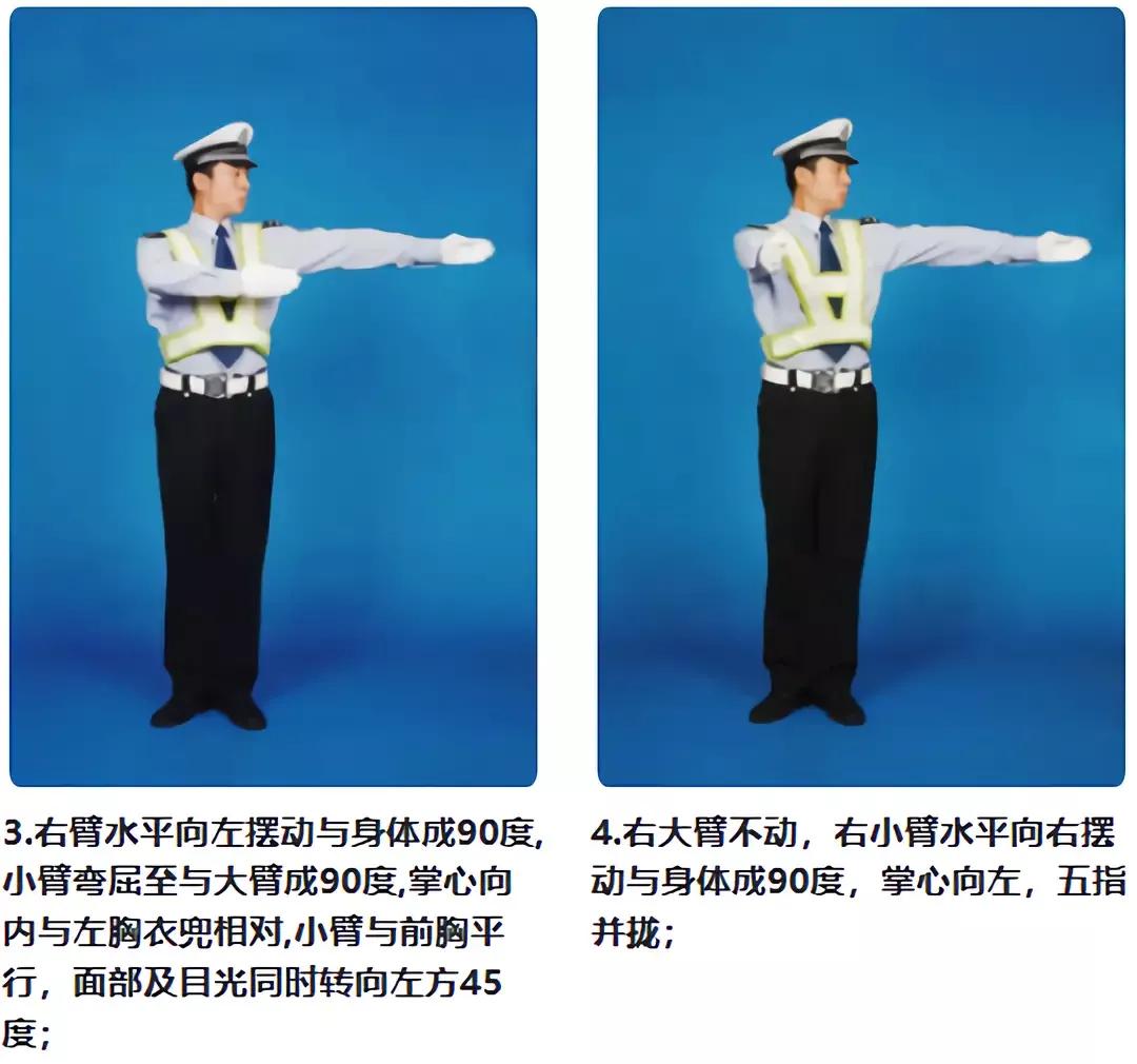 最全的交通指揮手勢