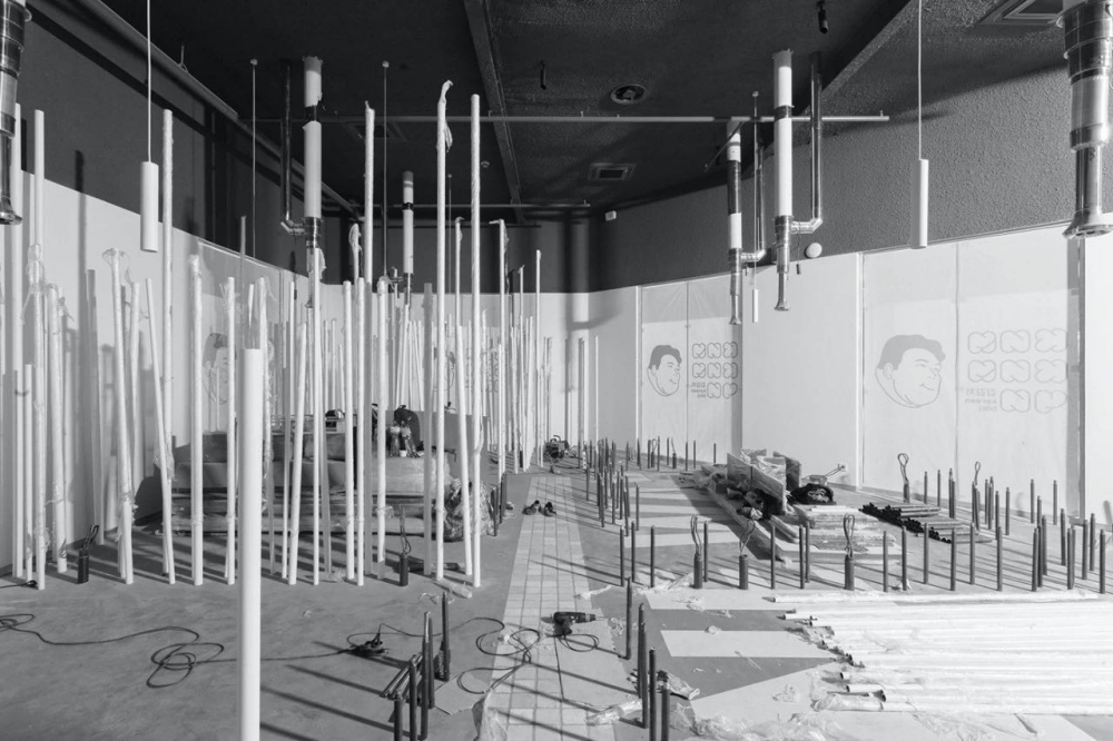 415㎡工业风韩式餐厅，这艺术灯光真是绝了