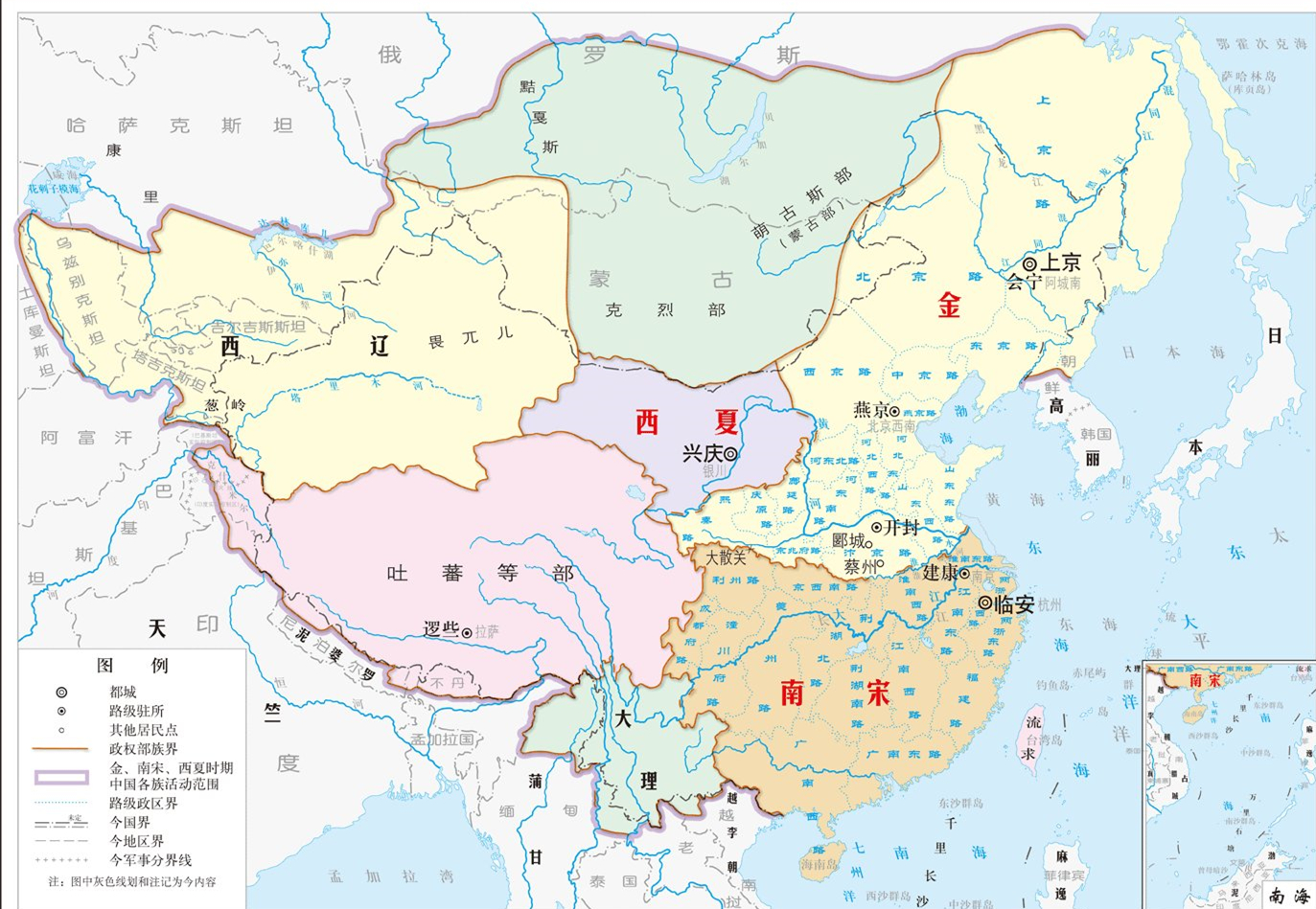 中国元朝地图（中国历史上疆域最大的时代之一）