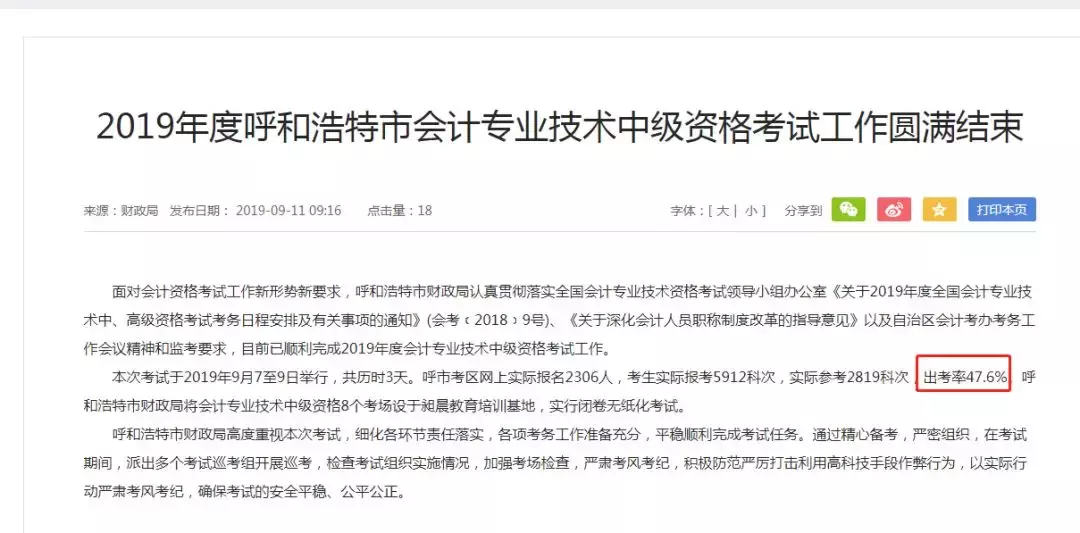 中级出考率刚公布！10月19日前查分，160万考生创下3大记录