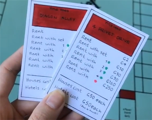 哈利波特被妹子改成手工版大富翁，数万网友眼红到喊话官方出同款