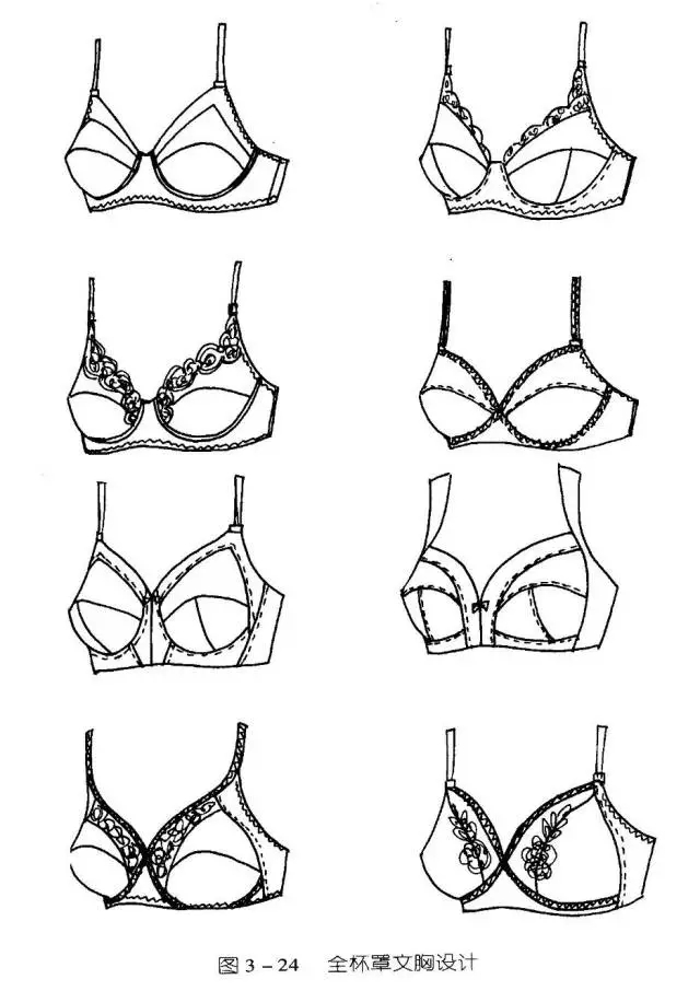 「图解服装设计」内衣设计基础 | 文胸的分类和造型设计