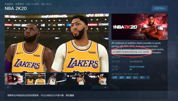 为什么ps4玩nba闪退(《NBA 2K20》Steam好评率仅为24% 服务器差、恶性Bug多)